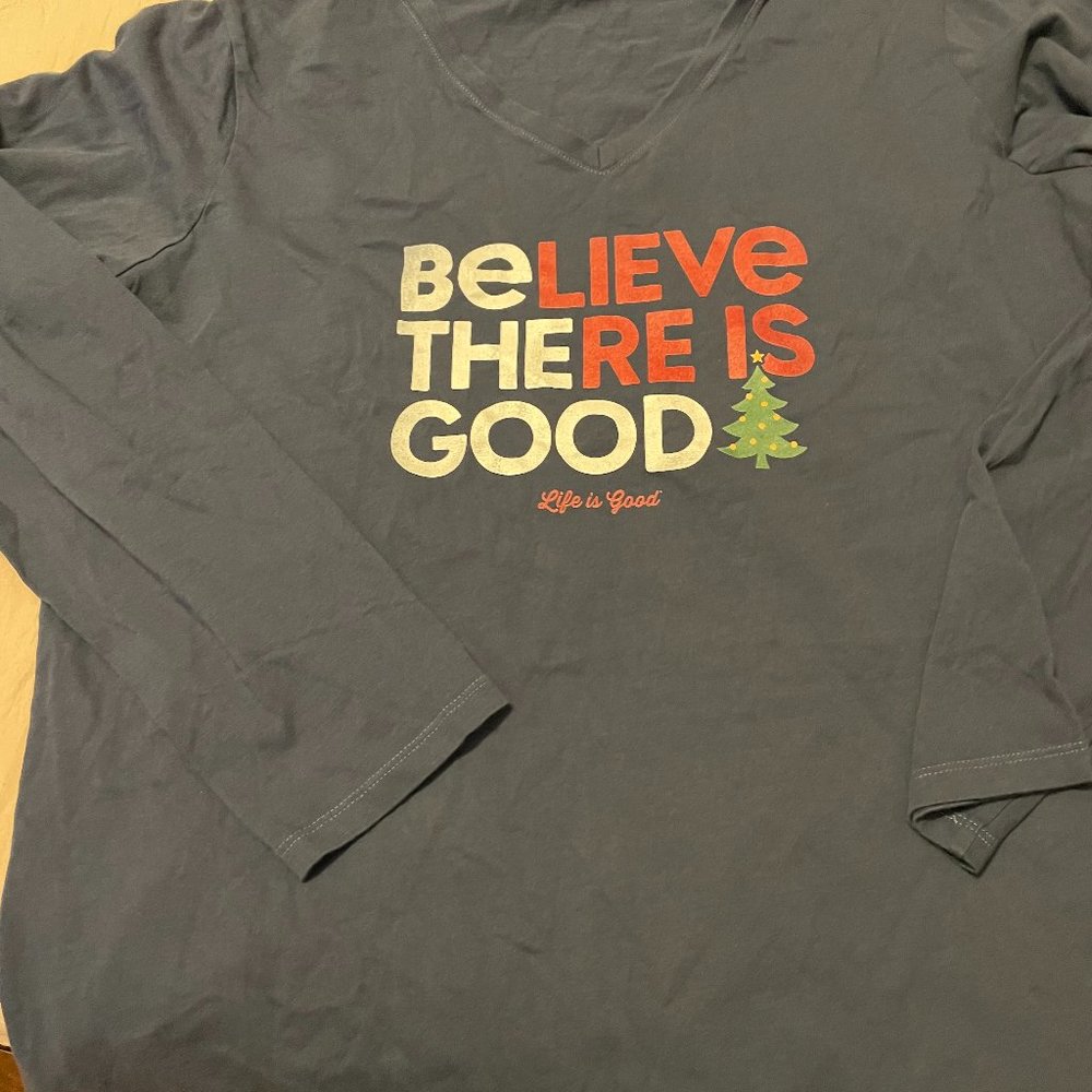 LIFE IS GOOD Christmas long sleeve t-shirt